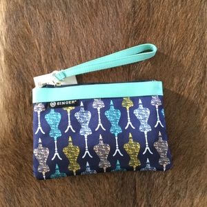 Singer Fabric Zippered clutch